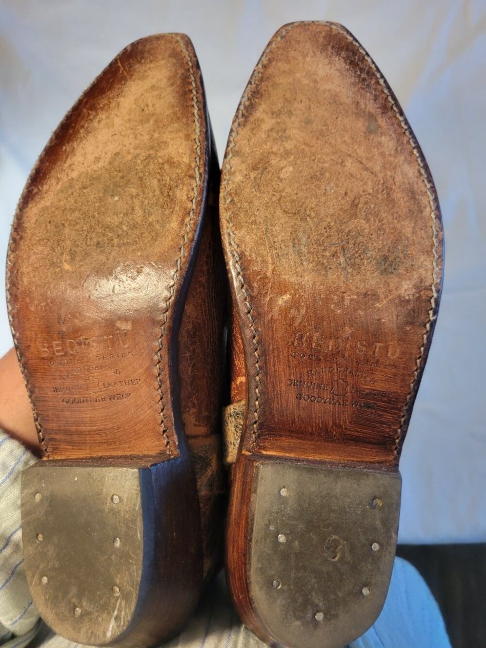Bed|Stü Cisalpine Harness Boots Cobbler Series Distressed Leather Women's 7.5 - Picture 4 of 15
